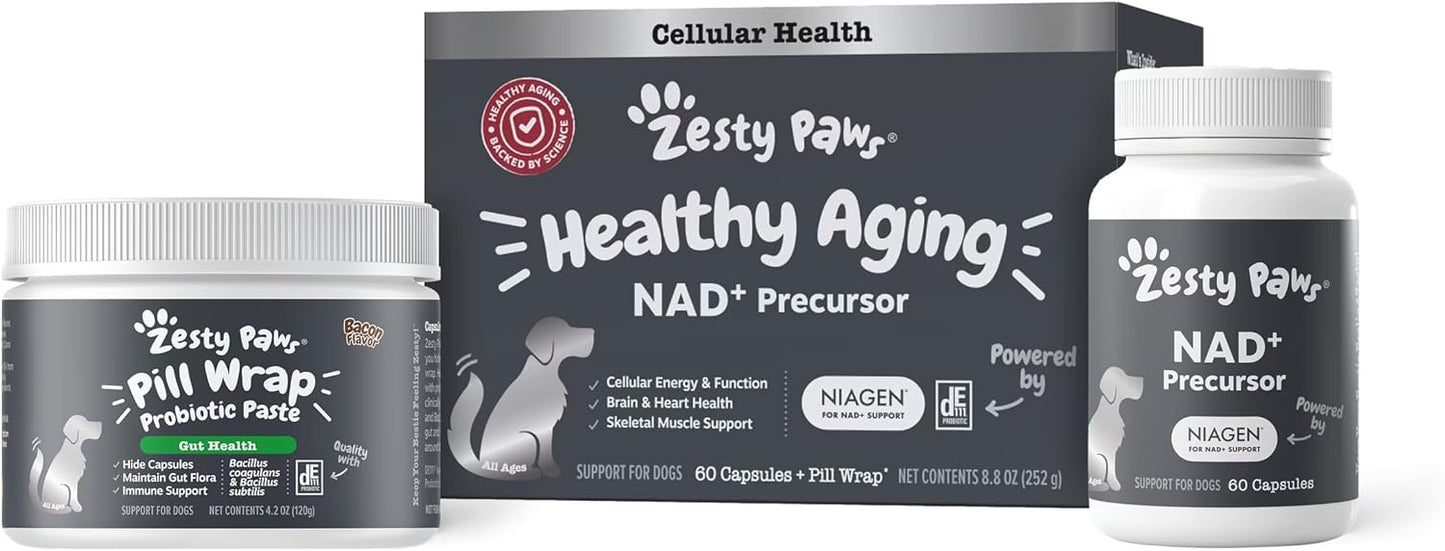 Zesty Paws NAD+ Precursor Supplement for Dogs - with Niagen - 60 Capsules - görsel 1