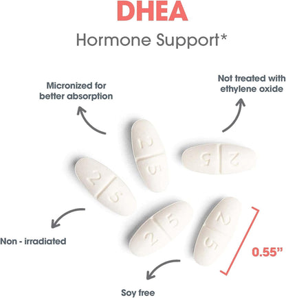 Allergy Research Group ARG DHEA 25 Micronised Lipid Matrix – 25 mg DHEA, Plant-Sourced, Hypoallergenic – 60 Tablets