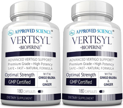 Approved Science VertiSyl - Ginkgo Biloba, Ginger, Vitamin D3, BioPerine - 60 Capsules