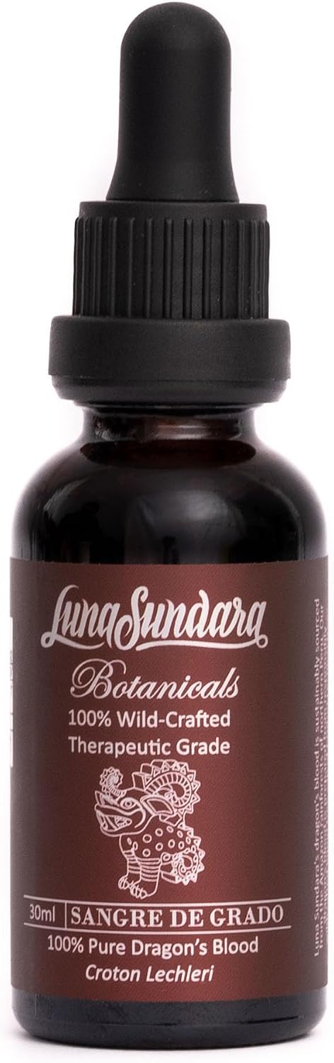 Luna Sundara Dragon's Blood Resin Liquid, 30 ml - Alcohol Free, 100% Pure Sangre de Grado - görsel 1