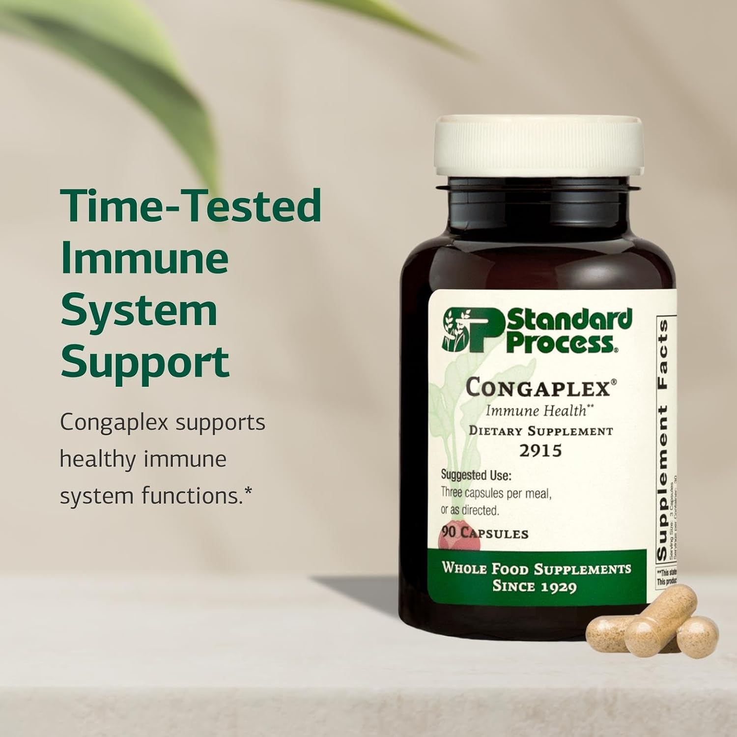 Standard Process Congaplex - Thymus Gland Support with Mushroom Powder (90 Capsules) - görsel 3