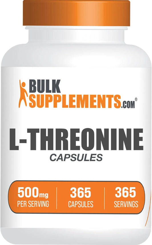BulkSupplements.com L-Threonine Capsules – 500 mg, 365 Capsules (Pack of 1)