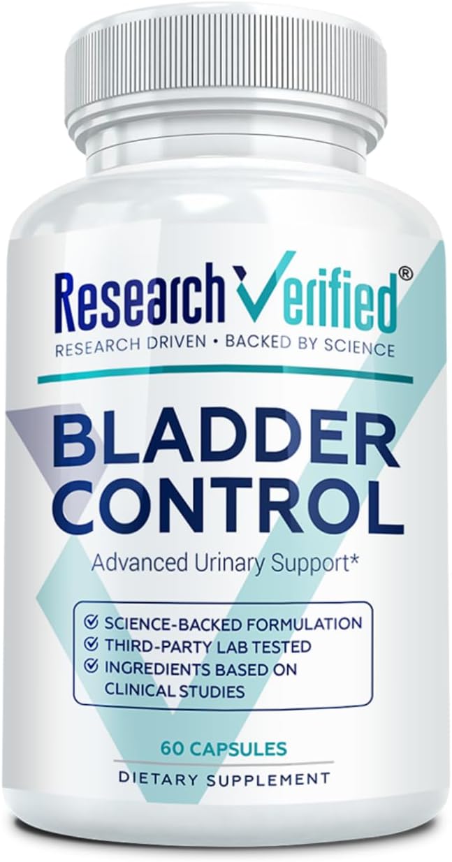 Research Verified Bladder Control - Leakage and Urgency - Pumpkin Seed, Soya Isoflavones, Thiamine - 60 Vegan Capsules - görsel 1