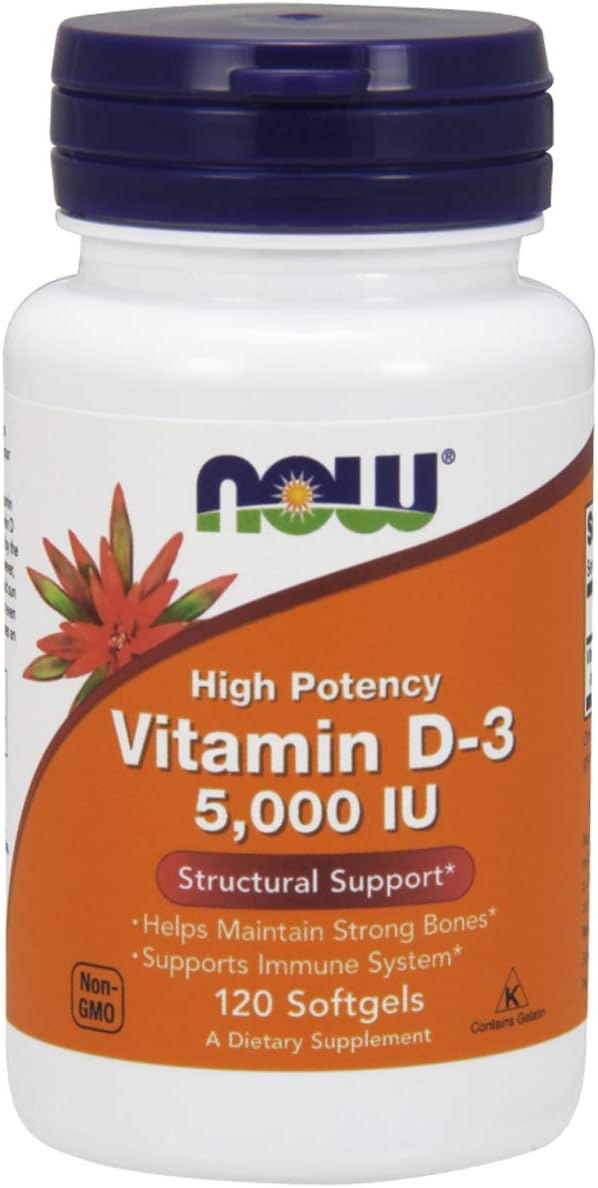 NOW Foods Vitamin D-3 5,000 IU, High Potency, 240 Softgels - görsel 7