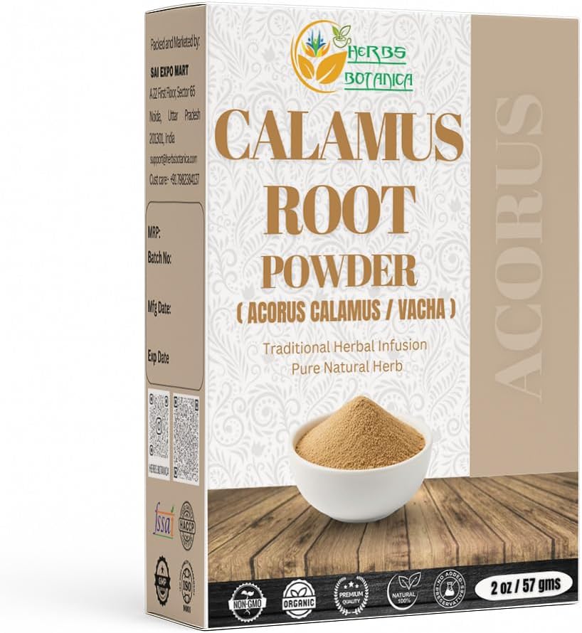 Herbs Botanica Calamus Powder – 100% Pure Acorus Calamus Root Powder (57g) - görsel 1