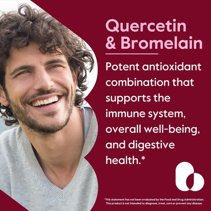 BESTVITE Quercetin with Bromelain 500mg/250mg - 120 Vegetarian Capsules