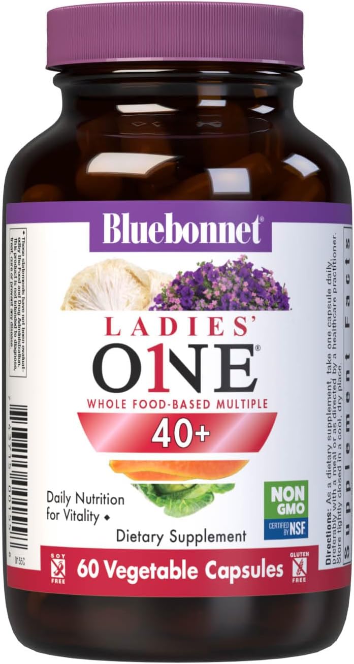 Bluebonnet Nutrition Ladies’ ONE 40+ Whole Food-Based Multivitamin - 60 Vegetable Capsules - görsel 1