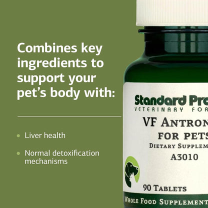 Standard Process VF Antronex for Pets - Hepatic Support for Dogs and Cats (90 Tablets)