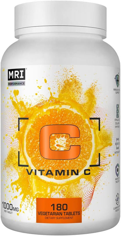 MRI Vitamin C 1000mg, Immune and Skin Health, with Bioflavonoids (180 Tablets)