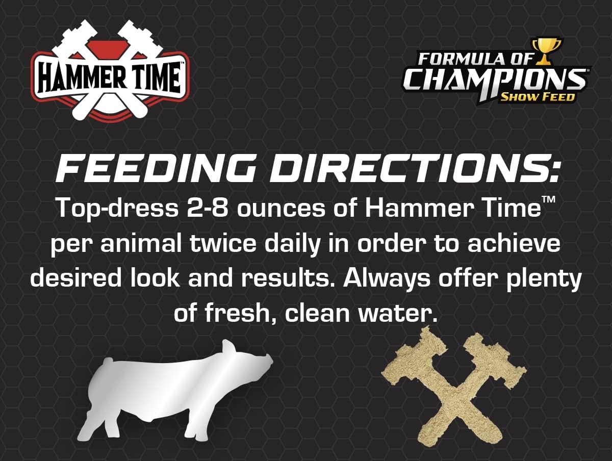Hammer Time Nutritional Supplement for Show Pigs, 11.3 kg Bucket - görsel 5