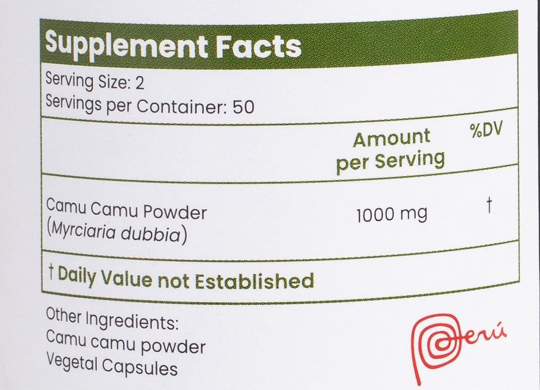 Camu Camu Capsules 500 mg, High in Vitamin C - görsel 2