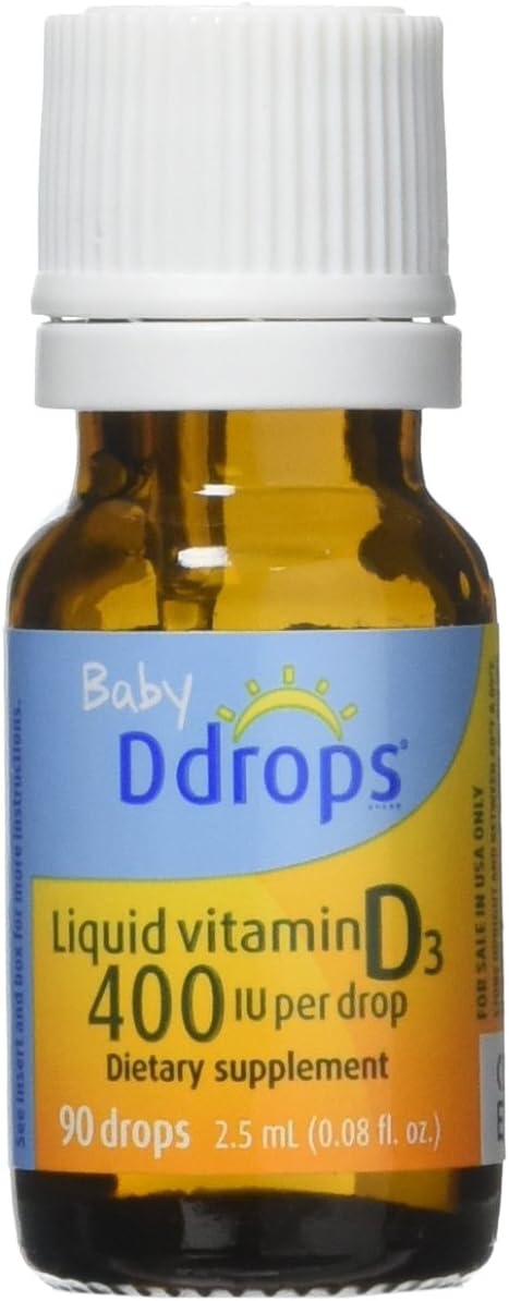 Ddrops Baby 400 IU Vitamin D3 Drops, 90 Count (Pack of 3) - görsel 1