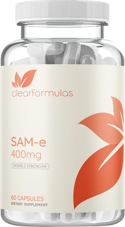 Clear Formulae Bioactive SAM-e 400mg - High Strength SAM-e Supplement with Active S,S Form (30 Servings)