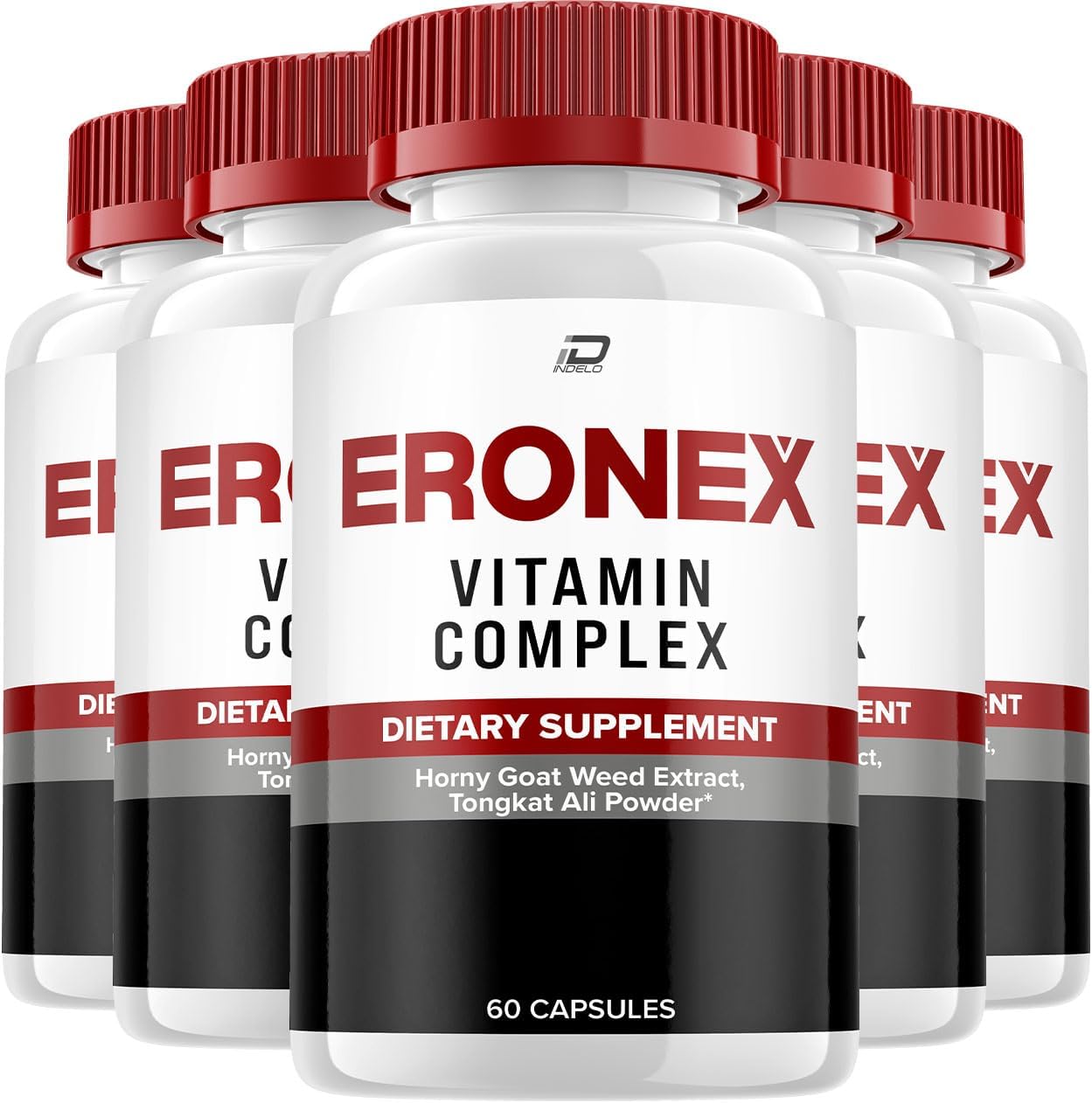 Eronex for Men Capsules – All-Natural Support Formula (5 Pack – 300 Capsules) - görsel 1
