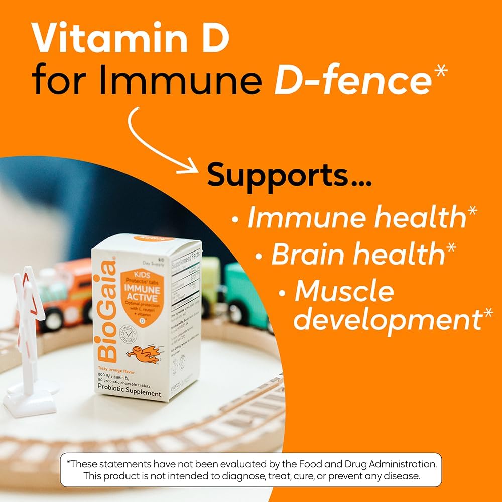 BioGaia Immune Active Kids Probiotic + Vitamin D Chewable - görsel 4