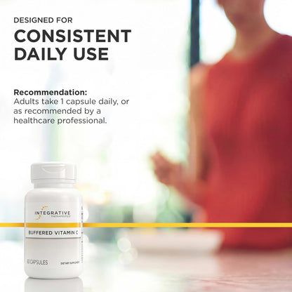 Integrative Therapeutics Buffered Vitamin C 1,000 mg with Magnesium and Calcium - 60 Vegan Capsules