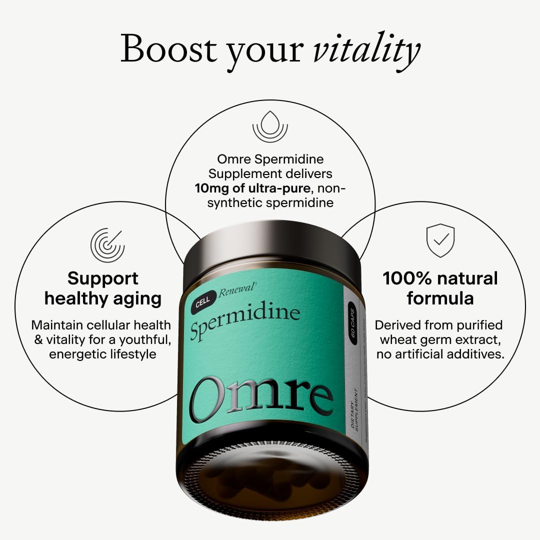 OMRE Spermidine Supplement – 10mg Natural Spermidine from Wheat Germ Extract - görsel 4
