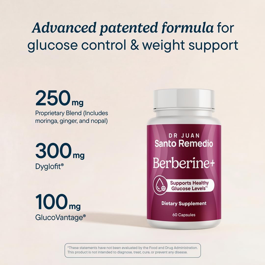 Santo Remedio Berberine, Dietary Supplement, Vegetarian, No Added Sugar, 60 Capsules - görsel 3