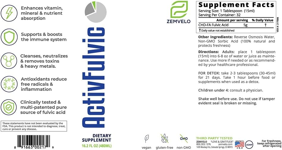 ActivFulvic - Fulvic Acid Liquid Supplement, 32-Day Supply - görsel 2