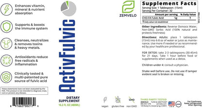 ActivFulvic - Fulvic Acid Liquid Supplement, 32-Day Supply