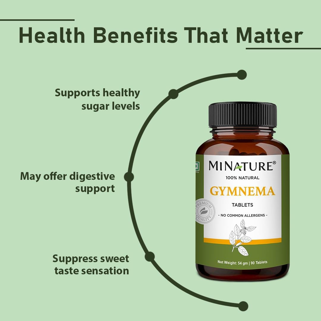 mi Nature Gymnema Sylvestre Tablets - 1000 mg, 90 Tablets - Vegan - görsel 4