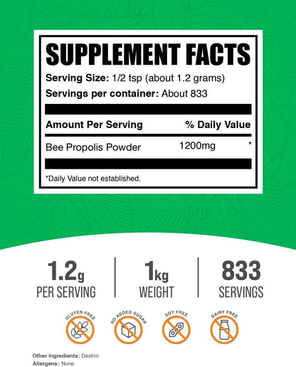 BulkSupplements.com Bee Propolis Powder (1 kg)