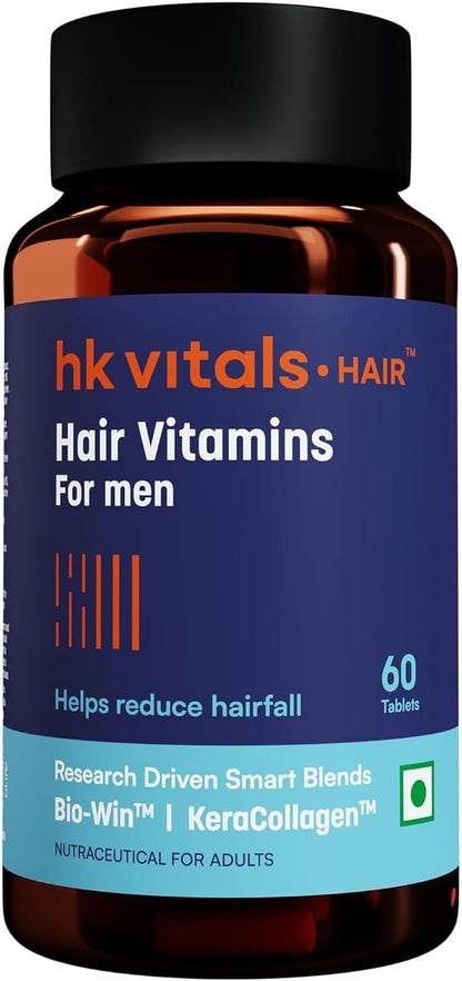 Vitals Hair Vitamin with DHT Blockers | Omega and Biotin (60 Capsules)