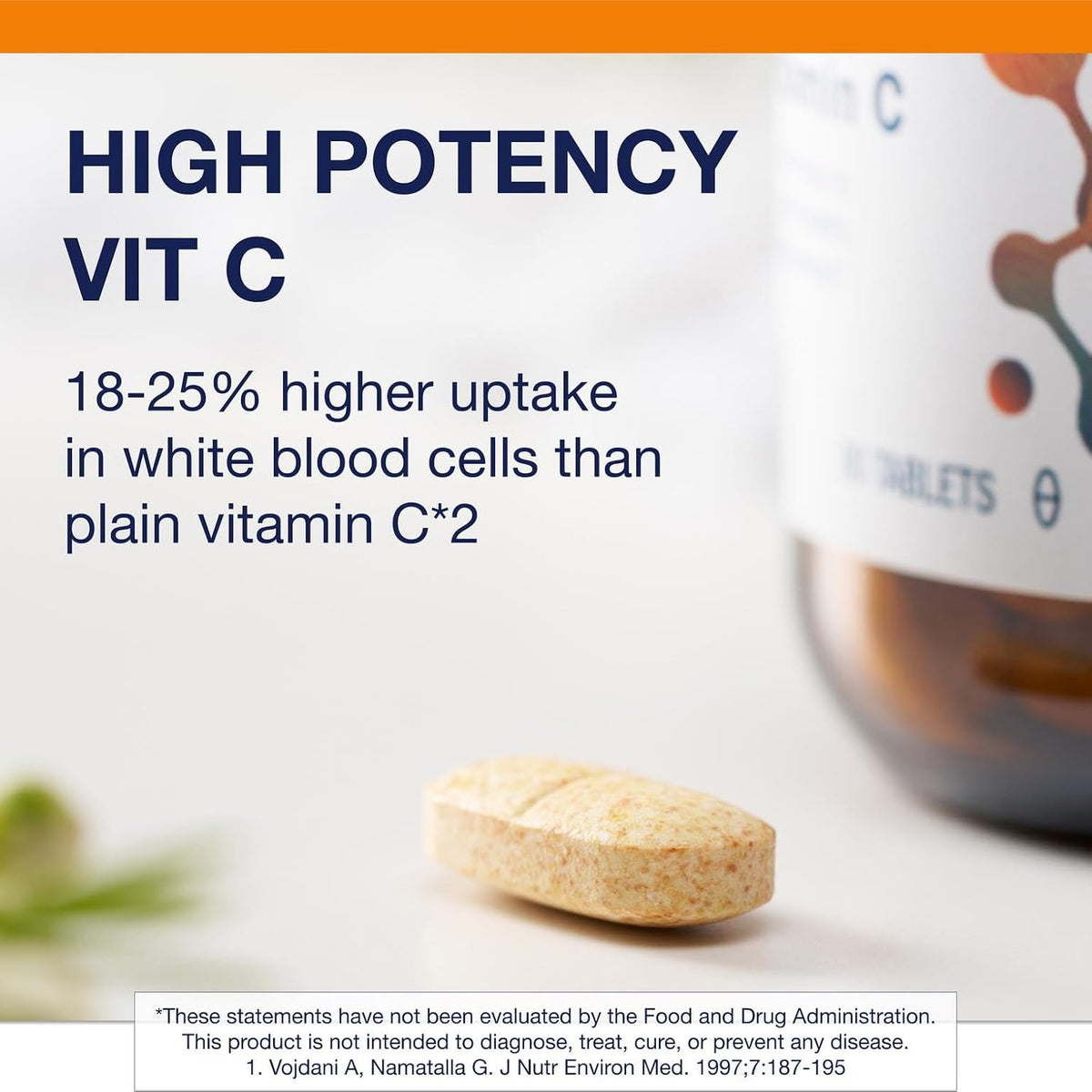 Metagenics Ultra Potent-C 500 - Buffered Vitamin C Supplement for Immune Support, Antioxidant Defence & Collagen Formation - Gentle on the Stomach, Non-GMO, Gluten-Free - 90 Tablets - görsel 3