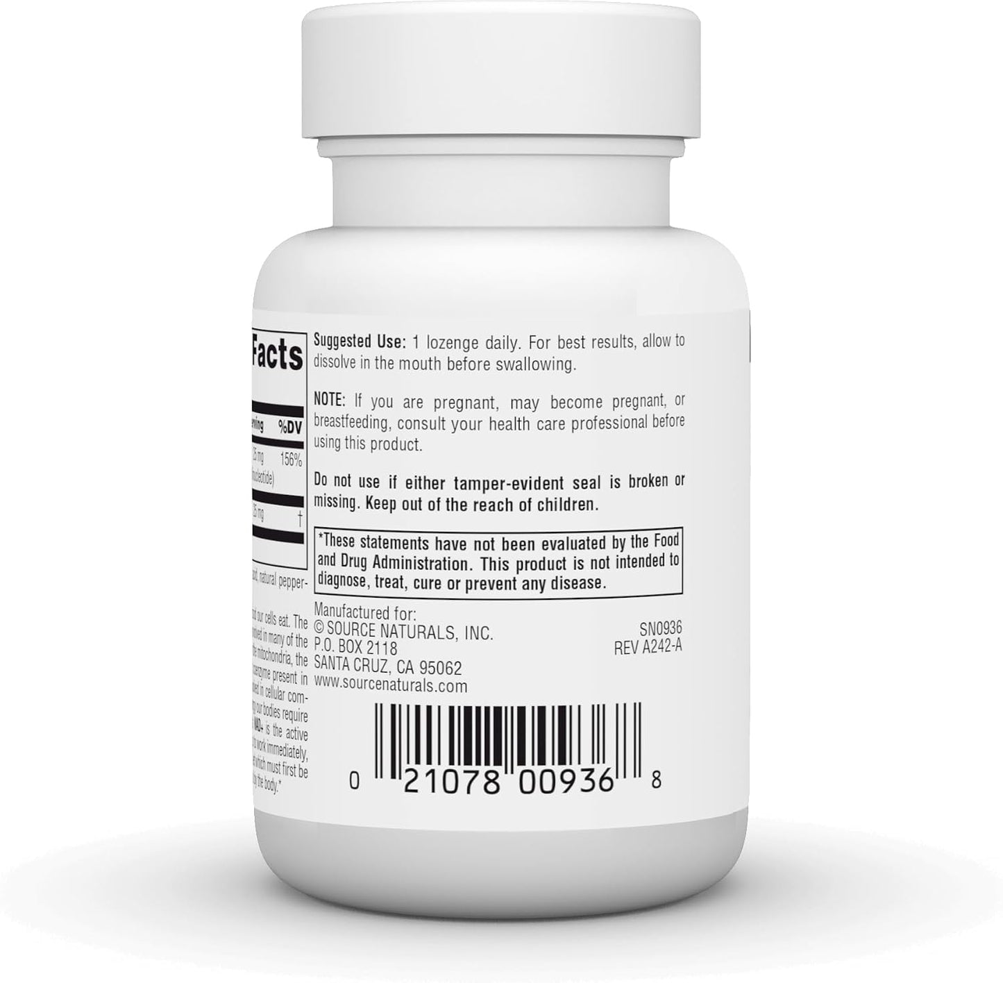 Source Naturals NAD+ Coenzymated B-3 – 25 mg Sublingual Lozenges, 30 Count - görsel 3