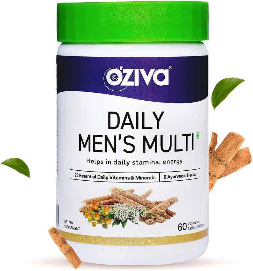 OZIVA Daily Men’s Multivitamin with Ashwagandha & 23 Minerals – 60 Veg Capsules - görsel 1
