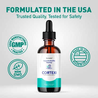 Cortexi Oral Drops – A Liquid Formula for Ear Health and Hearing Support – Pack of 2 Bottles (60-Day Supply)