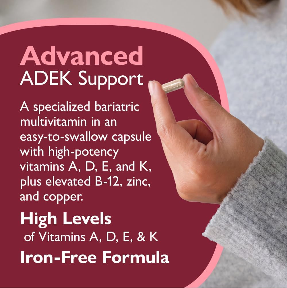 Celebrate Vitamins Multi ADEK Bariatric Multivitamin – Iron Free – for Duodenal Switch and SADI – 180 Veggie Capsules - görsel 8