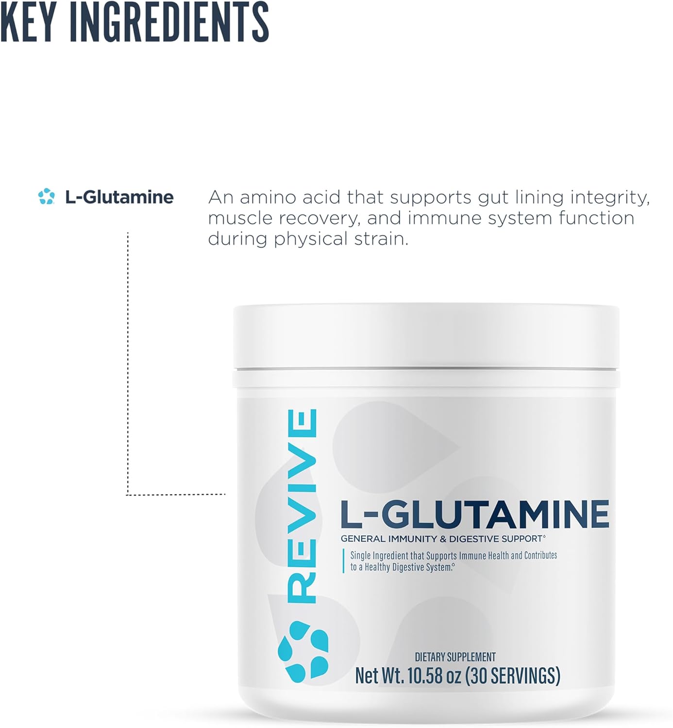 Revive MD Gut L-Glutamine Powder – Muscle Recovery & Immune Support – 30 Servings - görsel 4