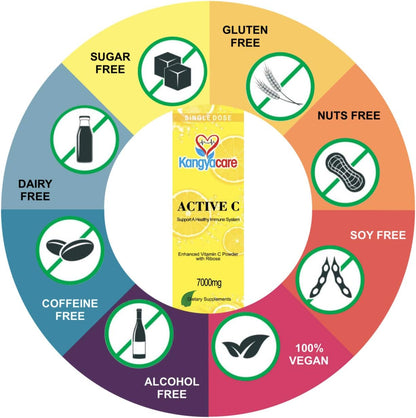 Kangyacare Active C - 40 Sachets - High Strength Vitamin C Powder (7000mg per Sachet)