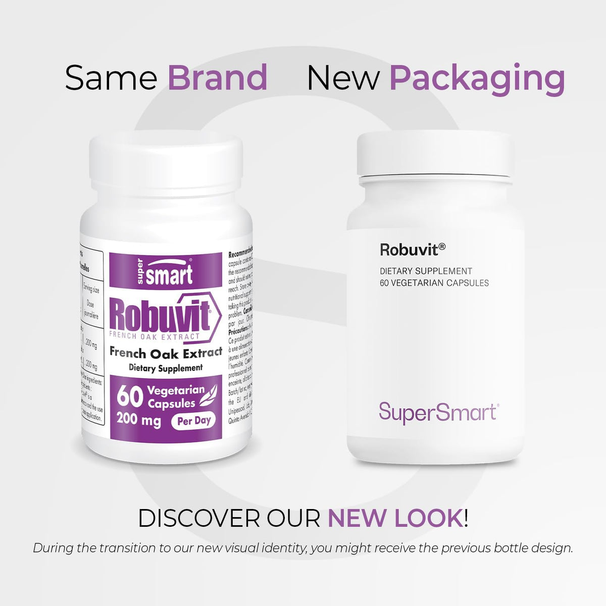 Supersmart Robuvit (French Oak Wood Extract) 200mg - Energy & Antioxidant Supplement, 60 Vegetarian Capsules - görsel 2