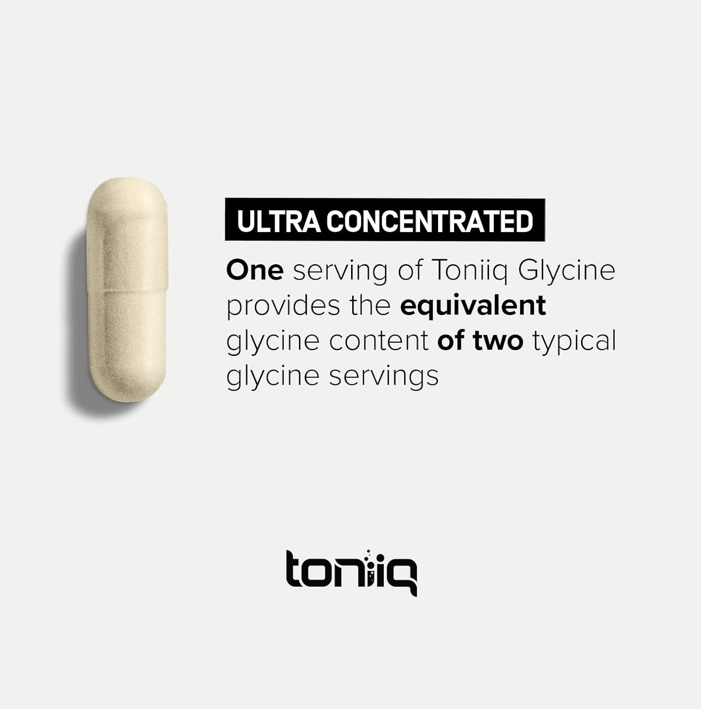 Toniiq 1300mg Glycine Supplements - 4 Month Supply - Min. 98.5%+ Tested Purity - Ultra High Strength - 240 Vegetarian Capsules - görsel 4