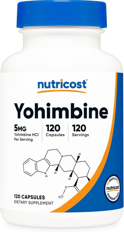 Nutricost Yohimbine HCl 5mg, 240 Capsules Extra Strength