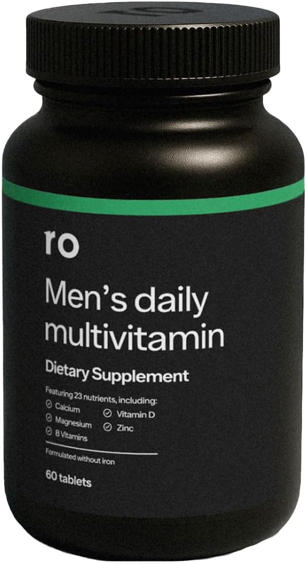 Ro Daily Multivitamin for Men | Supports Physical Activity, Brain and Heart Health, and Immune System with 23 Key Nutrients | 30-Day Supply (60 Tablets) - görsel 1