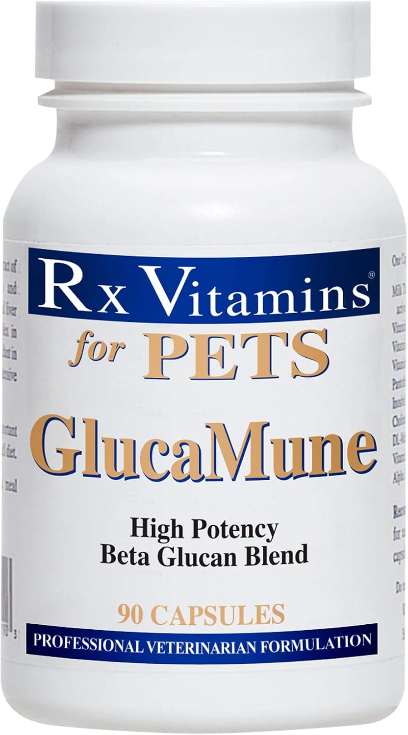 Rx Vitamins GlucaMune - Dog & Cat Immune Support Supplement with Beta Glucan - 90 Capsules - görsel 1