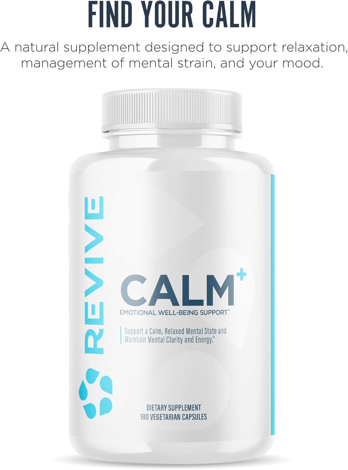 Revive MD Calm - Emotional Wellbeing Support with L-Theanine, GABA & 5-HTP (180 Capsules, 30 Servings) - görsel 3