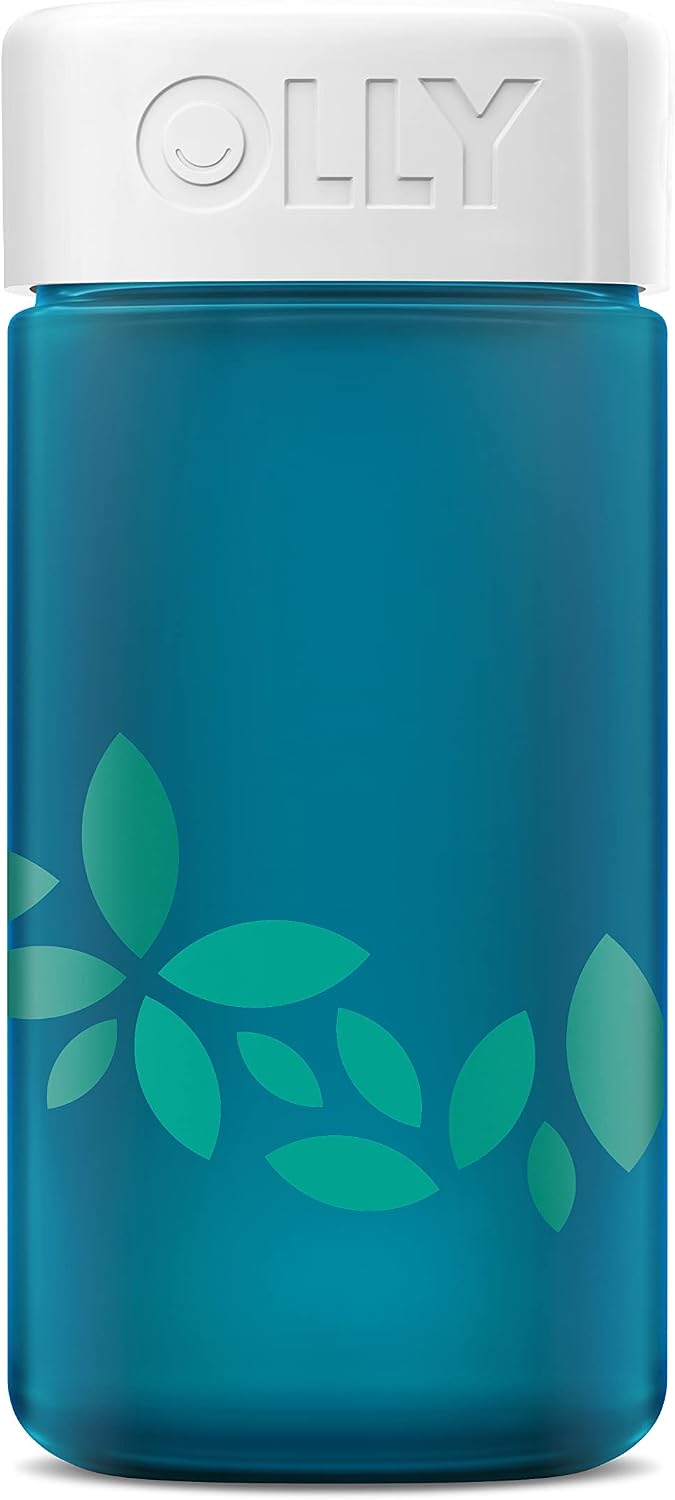 OLLY Joy Jar Gift - Easy Refillable Glass Bottle Vitamin Container, Holds Up to 120 Gummies, Limited Edition 2022 - görsel 6