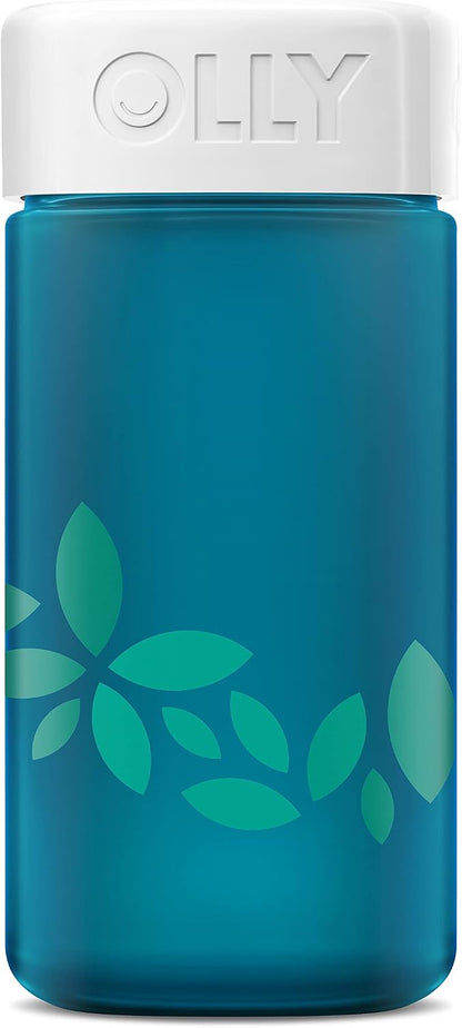 OLLY Joy Jar Gift - Easy Refillable Glass Bottle Vitamin Container, Holds Up to 120 Gummies, Limited Edition 2022