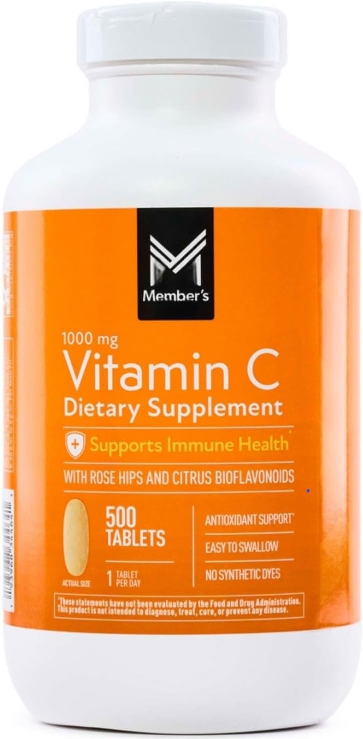 Vitamin C 1000mg with Citrus Bioflavonoids & Rose Hips – Immune Defence Support – 500 Tablets - görsel 1