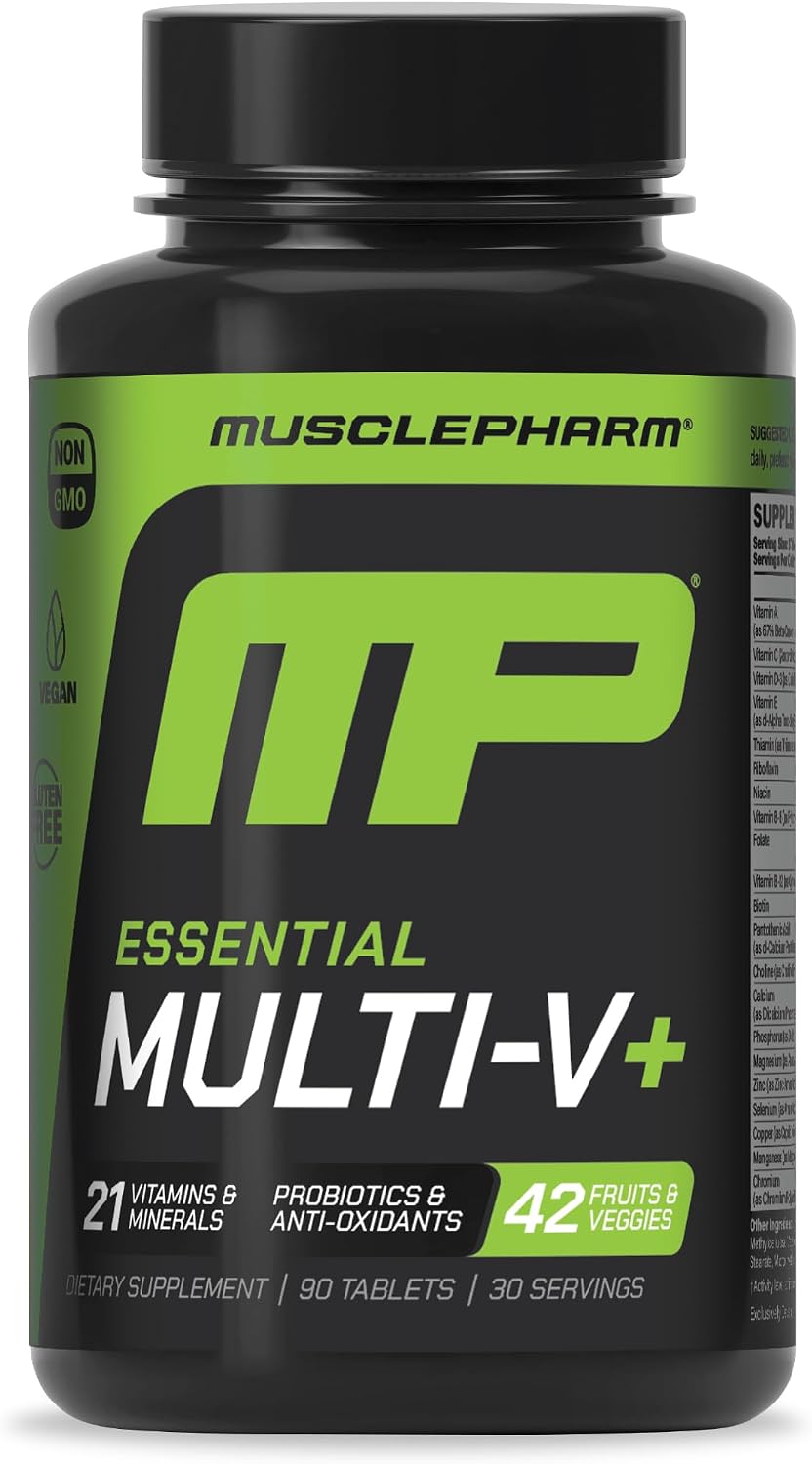 Muscle Pharm Essentials Multi-V+ – Daily Multivitamin for Men & Women (90 Tablets) - görsel 1