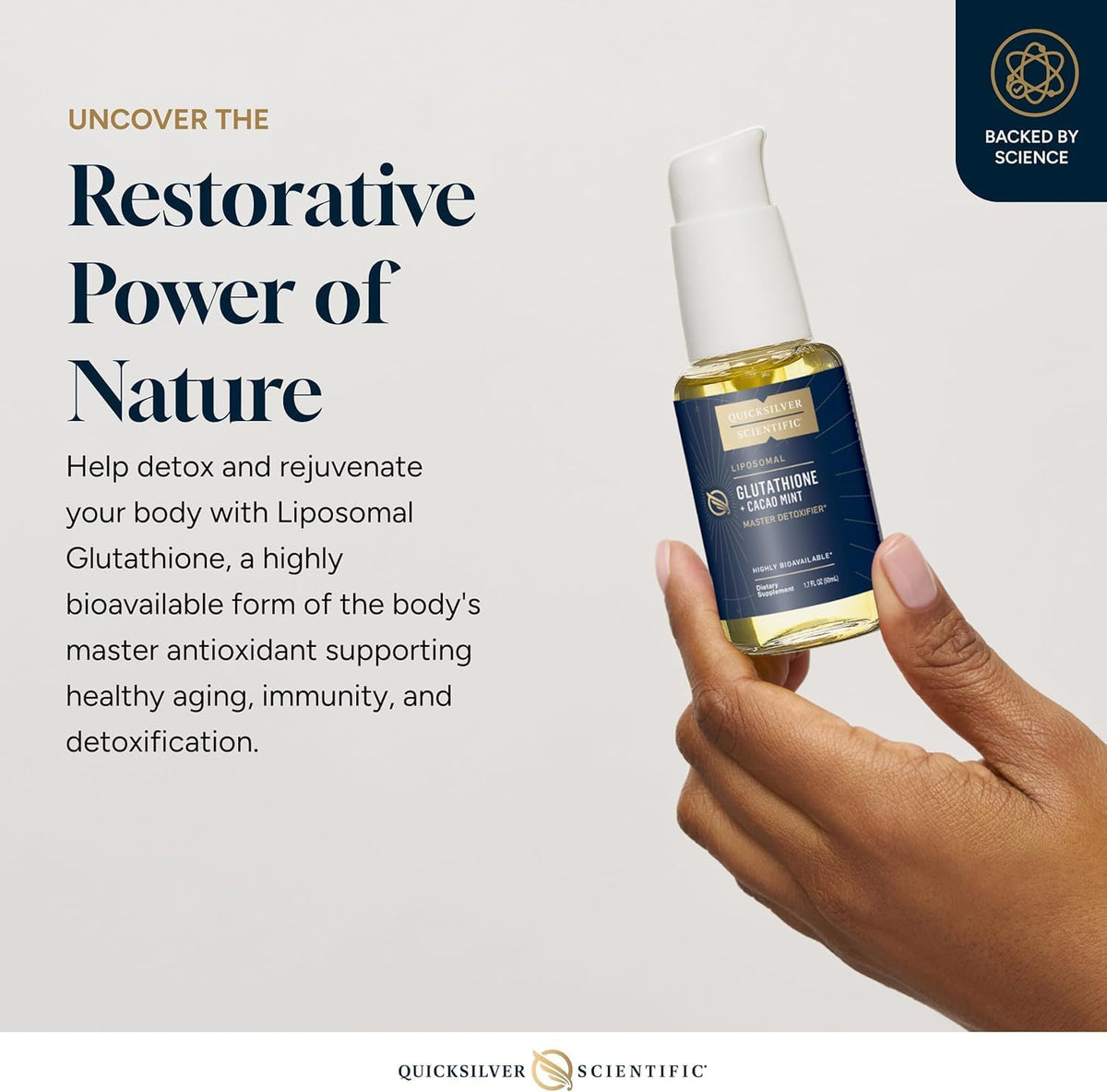 Quicksilver Scientific Liposomal Glutathione - Cacao Mint (50 ml) - görsel 3