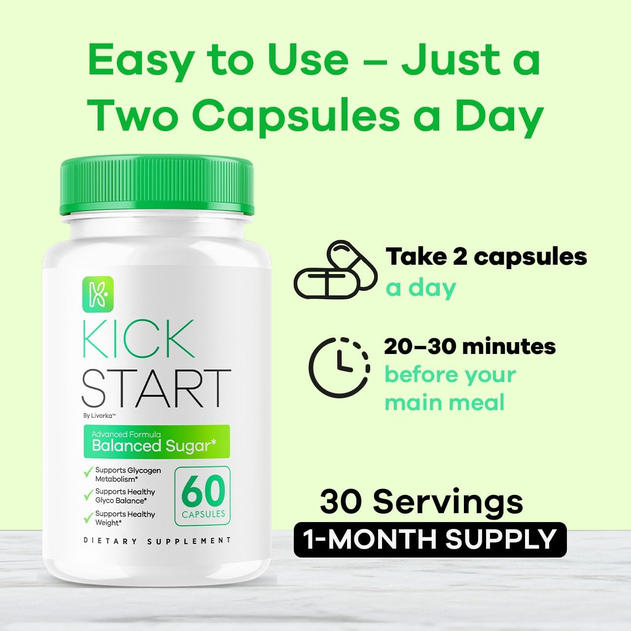 Kick Start Glyco Optimiser Capsules (60 Capsules) - görsel 4