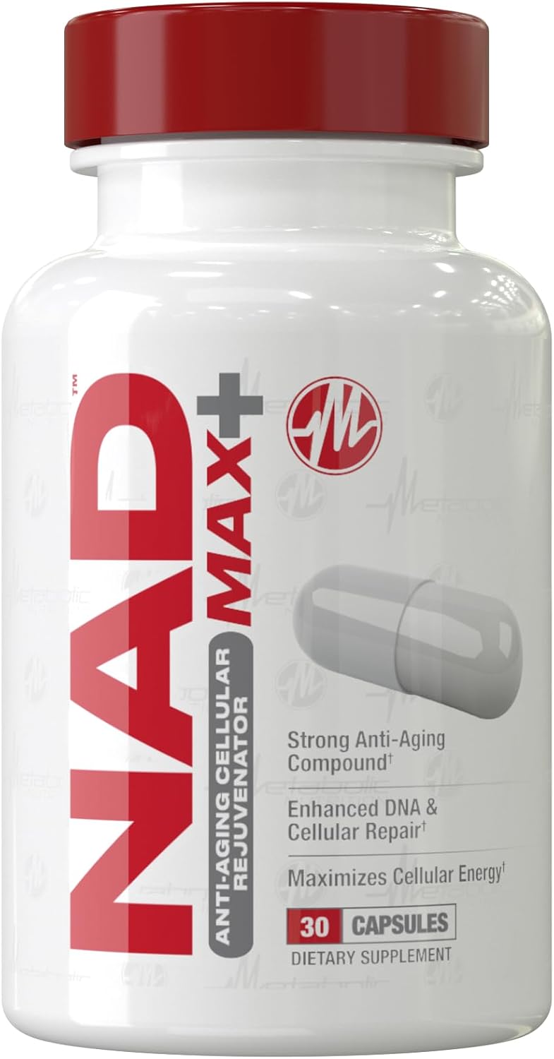 Metabolic Nutrition NAD MAX Plus+ - 450mg NAD+ with Fenugreek, Quercetin, Resveratrol & Fo-ti - 30 Vegetable Capsules - görsel 1