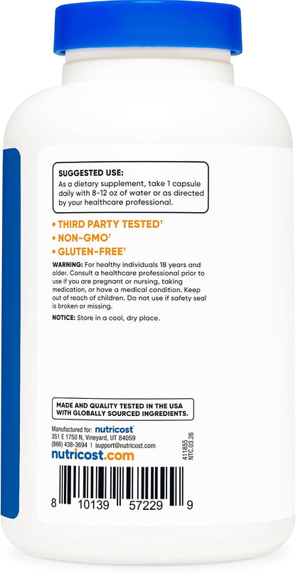 Nutricost L-Phenylalanine 500 mg - 180 Capsules