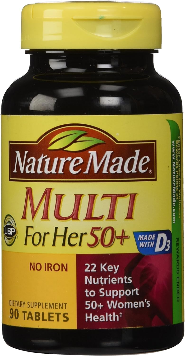 Nature Made Multi for Her 50+ Multivitamin Tablets, 90 Tablets - görsel 1