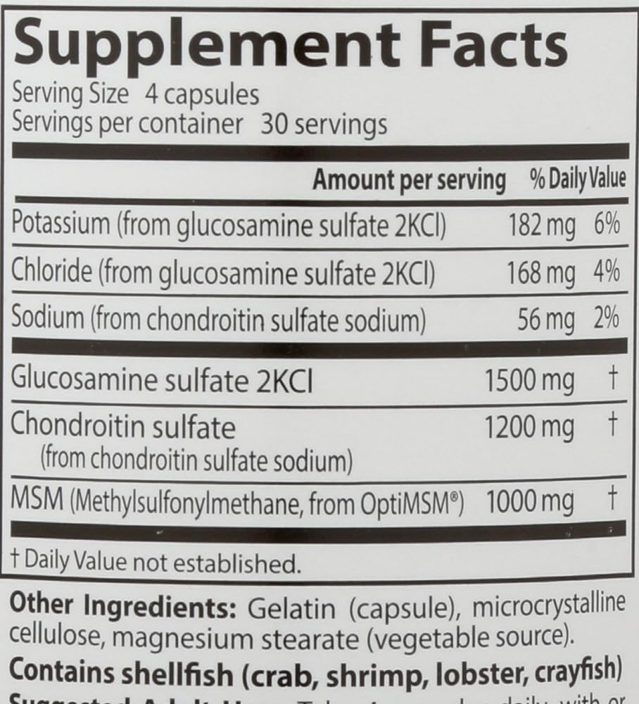 Glucosamine / Chondroitin / MSM 120 Capsules - görsel 5
